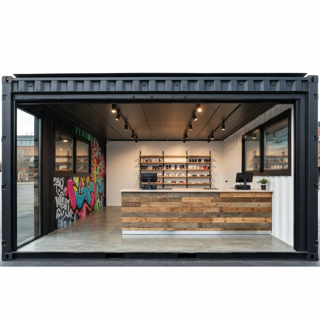 20ft container converted for retail use